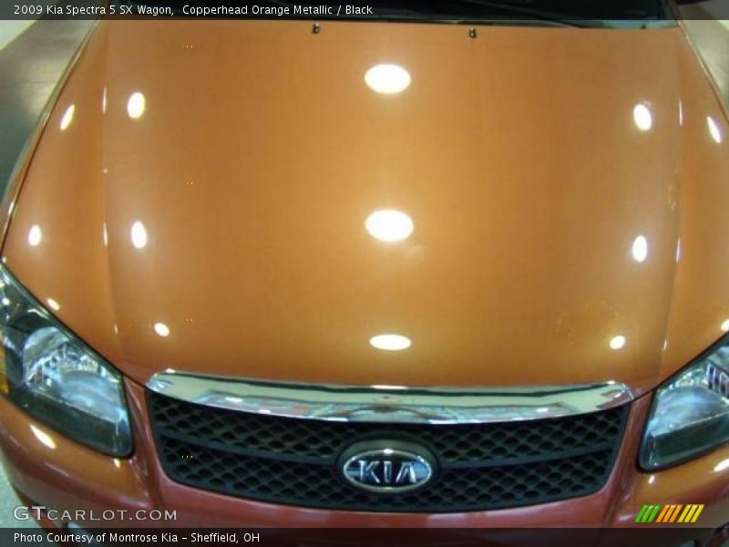 Copperhead Orange Metallic / Black 2009 Kia Spectra 5 SX Wagon