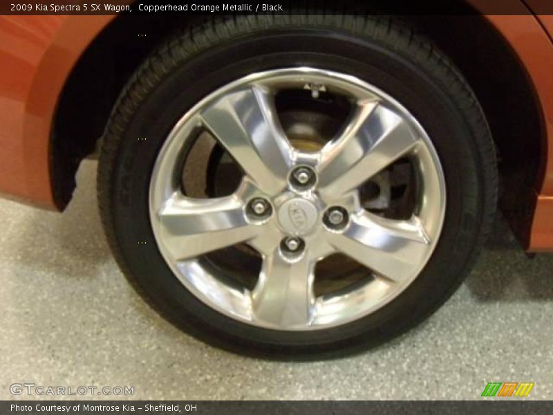 Copperhead Orange Metallic / Black 2009 Kia Spectra 5 SX Wagon