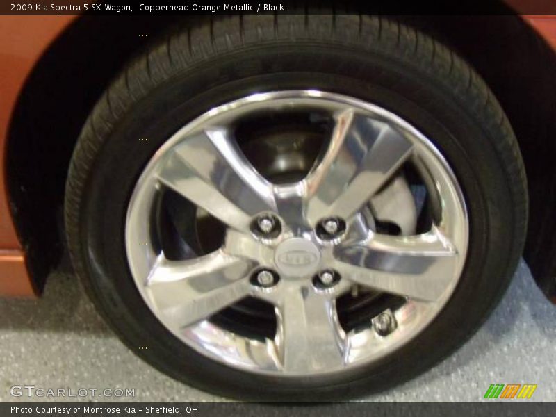 Copperhead Orange Metallic / Black 2009 Kia Spectra 5 SX Wagon