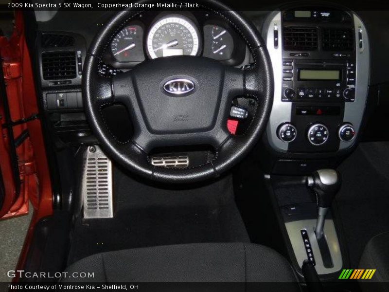 Copperhead Orange Metallic / Black 2009 Kia Spectra 5 SX Wagon