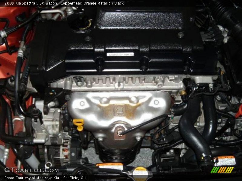 Copperhead Orange Metallic / Black 2009 Kia Spectra 5 SX Wagon