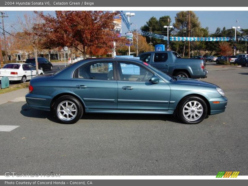 Celadon Green / Beige 2004 Hyundai Sonata V6