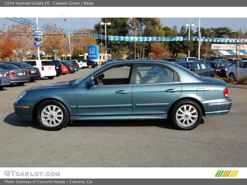Celadon Green / Beige 2004 Hyundai Sonata V6