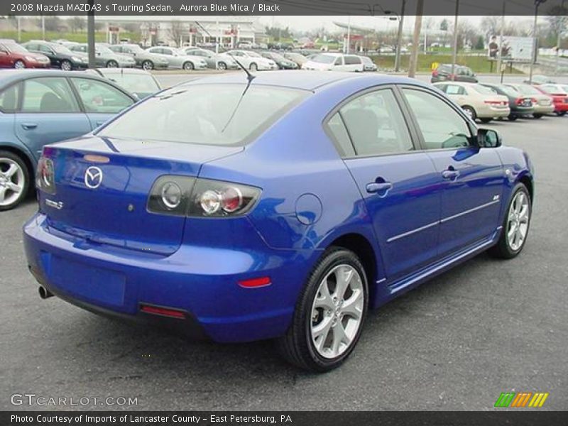 Aurora Blue Mica / Black 2008 Mazda MAZDA3 s Touring Sedan