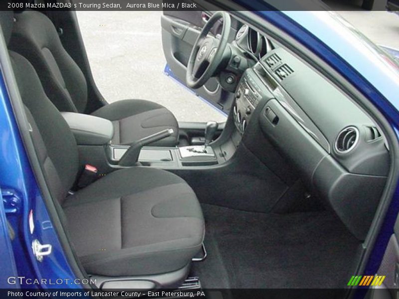 Aurora Blue Mica / Black 2008 Mazda MAZDA3 s Touring Sedan