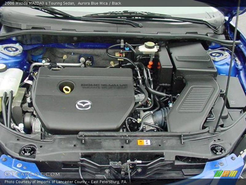 Aurora Blue Mica / Black 2008 Mazda MAZDA3 s Touring Sedan