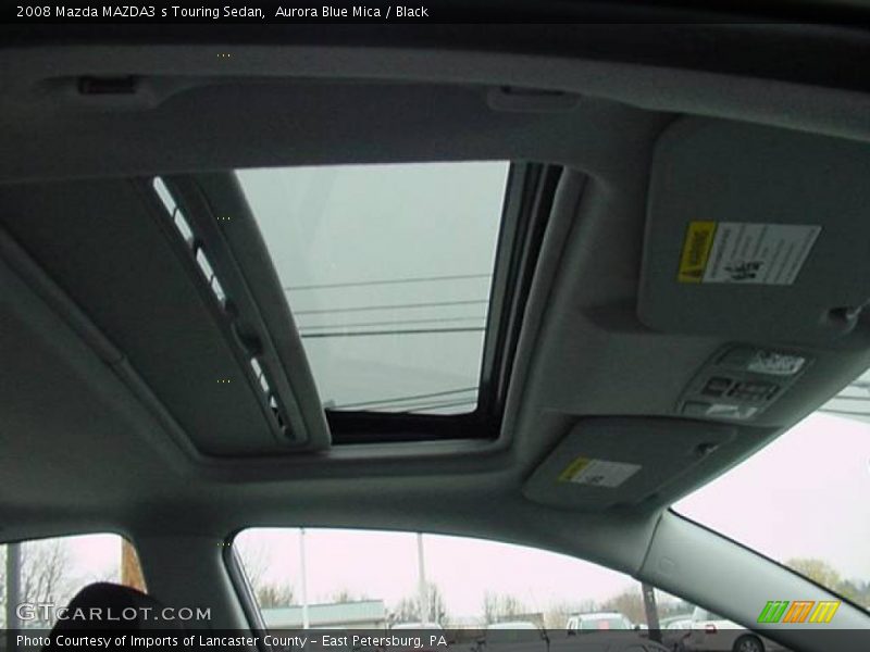 Aurora Blue Mica / Black 2008 Mazda MAZDA3 s Touring Sedan