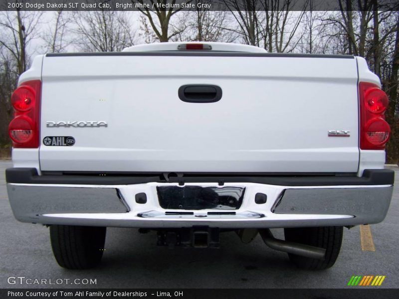 Bright White / Medium Slate Gray 2005 Dodge Dakota SLT Quad Cab