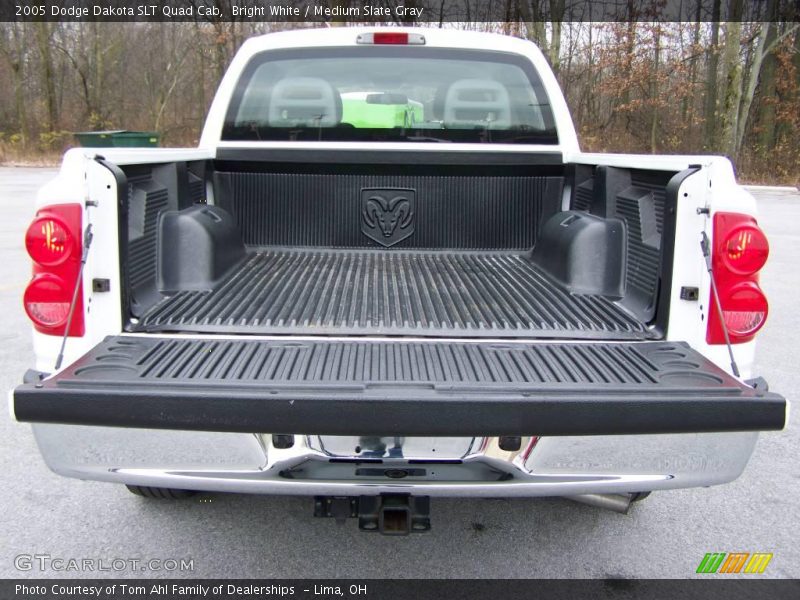 Bright White / Medium Slate Gray 2005 Dodge Dakota SLT Quad Cab