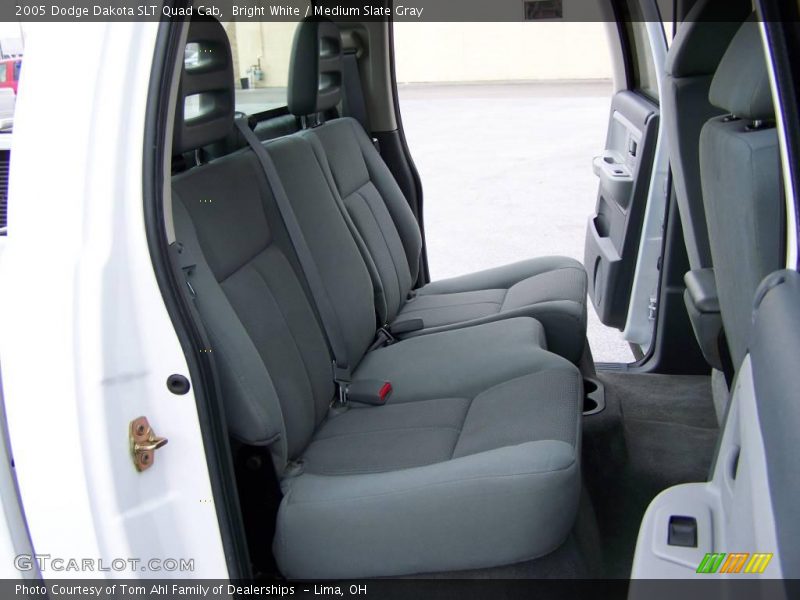 Bright White / Medium Slate Gray 2005 Dodge Dakota SLT Quad Cab