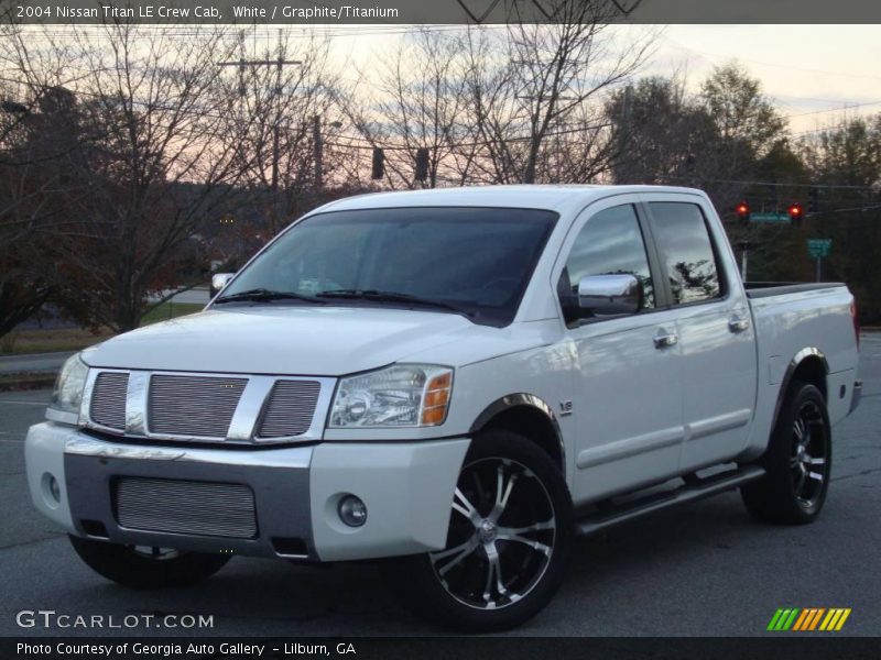 White / Graphite/Titanium 2004 Nissan Titan LE Crew Cab
