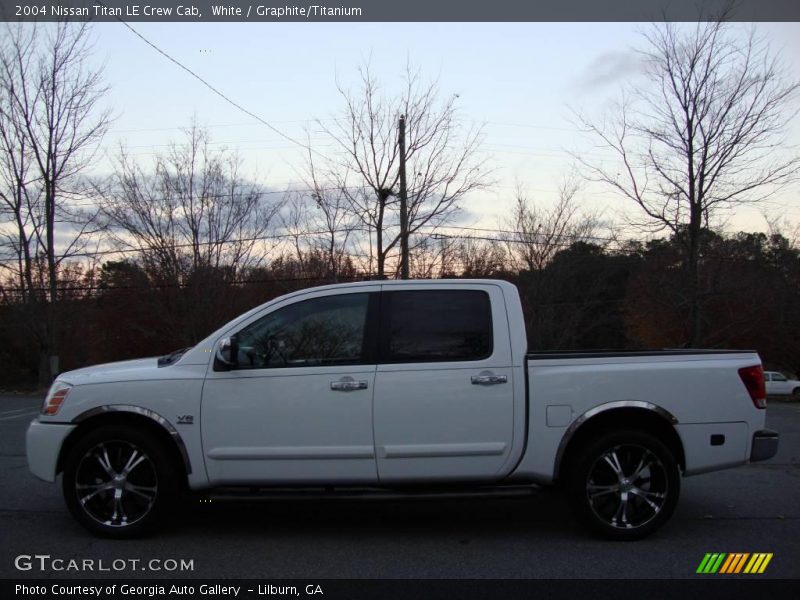 White / Graphite/Titanium 2004 Nissan Titan LE Crew Cab