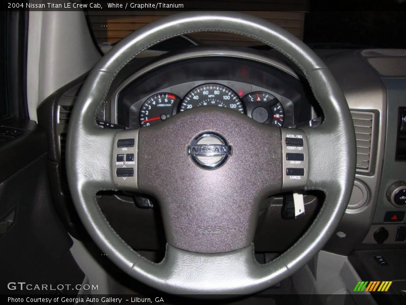 White / Graphite/Titanium 2004 Nissan Titan LE Crew Cab