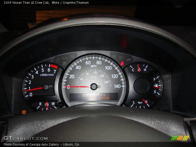 White / Graphite/Titanium 2004 Nissan Titan LE Crew Cab