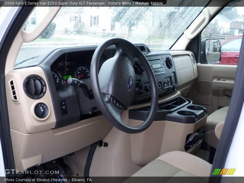 Oxford White / Medium Pebble 2009 Ford E Series Van E350 Super Duty XLT Passenger