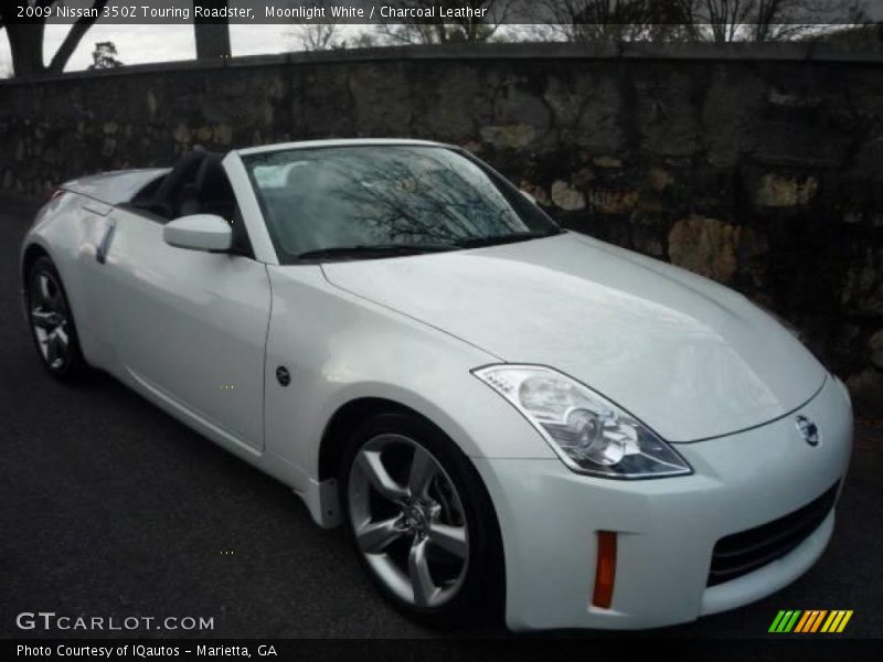 Moonlight White / Charcoal Leather 2009 Nissan 350Z Touring Roadster
