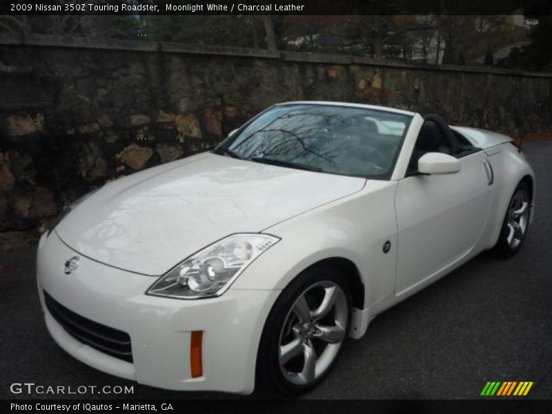 Moonlight White / Charcoal Leather 2009 Nissan 350Z Touring Roadster