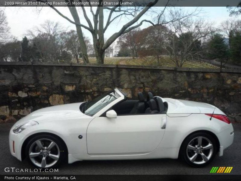 Moonlight White / Charcoal Leather 2009 Nissan 350Z Touring Roadster