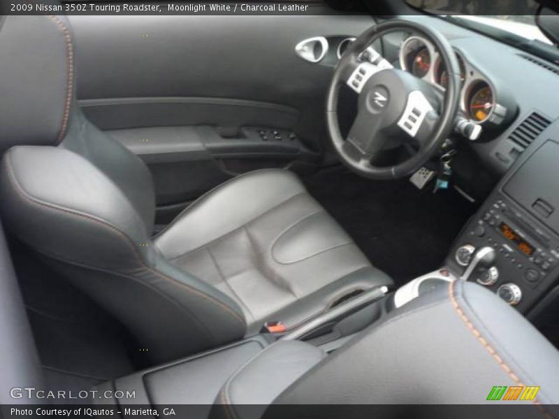 Moonlight White / Charcoal Leather 2009 Nissan 350Z Touring Roadster