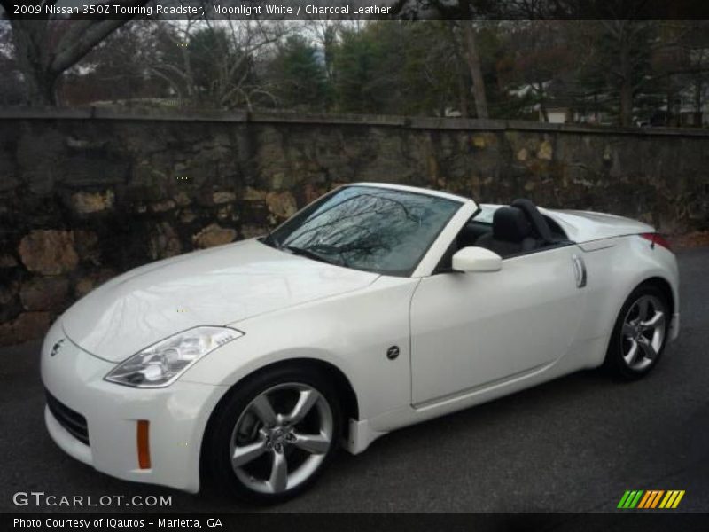 Moonlight White / Charcoal Leather 2009 Nissan 350Z Touring Roadster