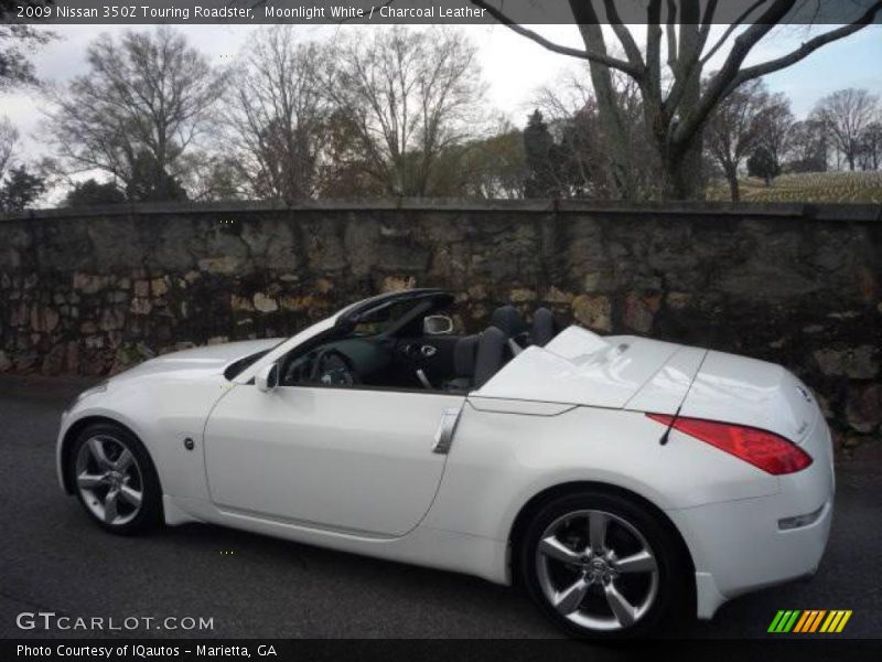 Moonlight White / Charcoal Leather 2009 Nissan 350Z Touring Roadster