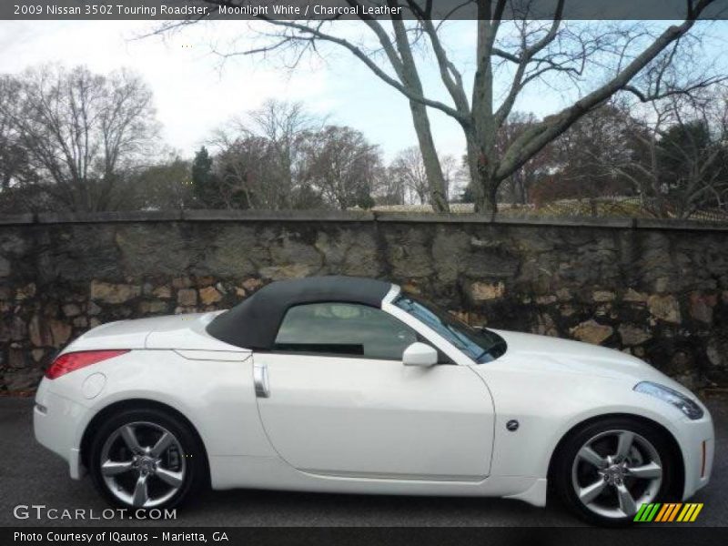Moonlight White / Charcoal Leather 2009 Nissan 350Z Touring Roadster