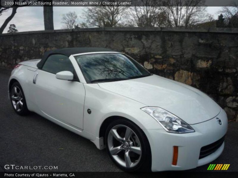 Moonlight White / Charcoal Leather 2009 Nissan 350Z Touring Roadster