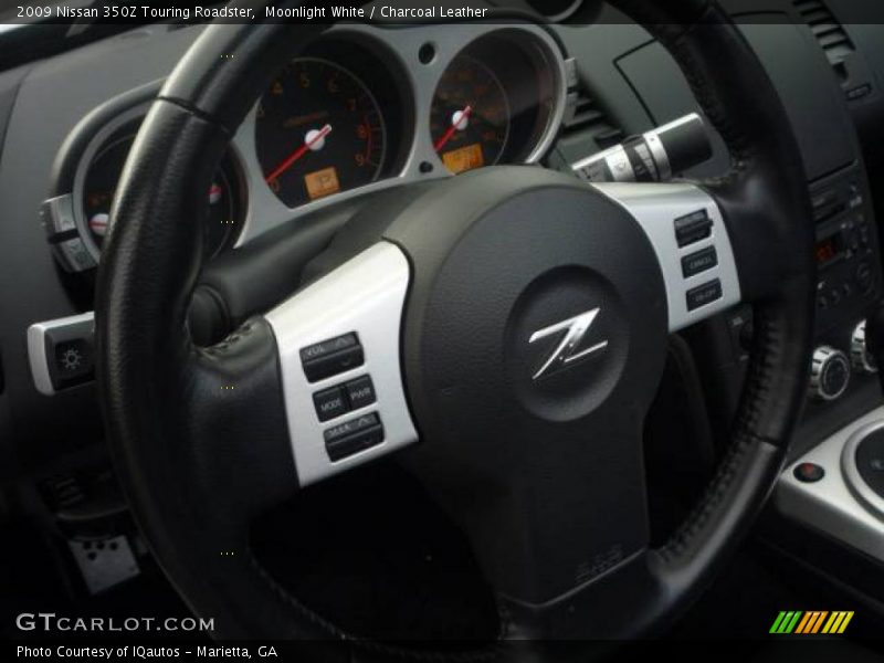 Moonlight White / Charcoal Leather 2009 Nissan 350Z Touring Roadster