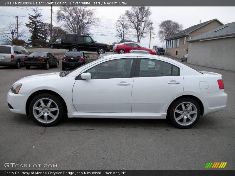 Dover White Pearl / Medium Gray 2010 Mitsubishi Galant Sport Edition