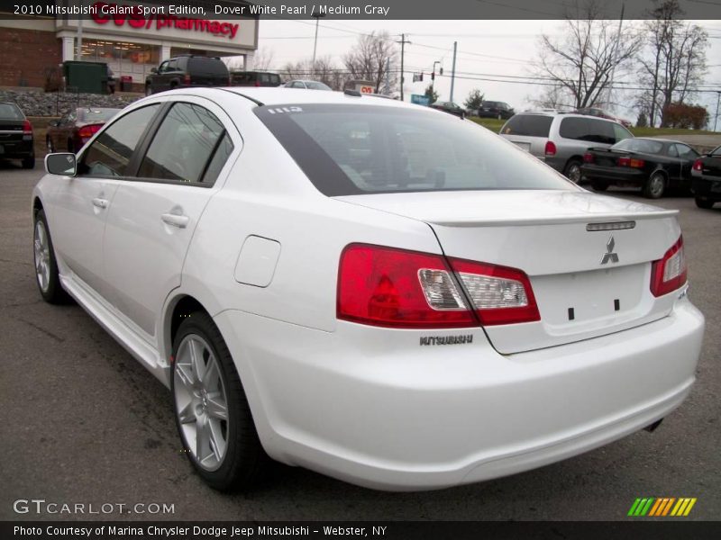 Dover White Pearl / Medium Gray 2010 Mitsubishi Galant Sport Edition