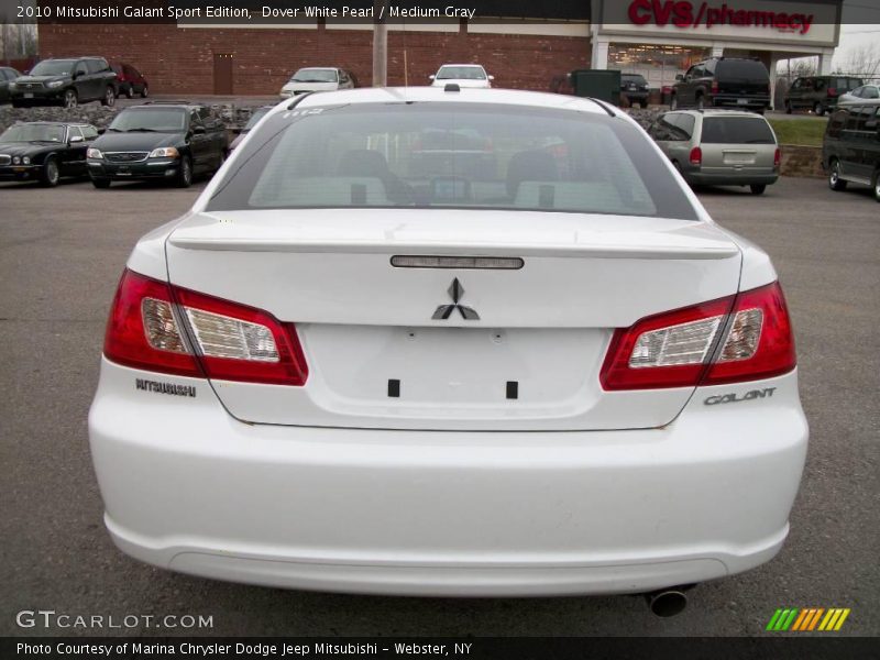 Dover White Pearl / Medium Gray 2010 Mitsubishi Galant Sport Edition
