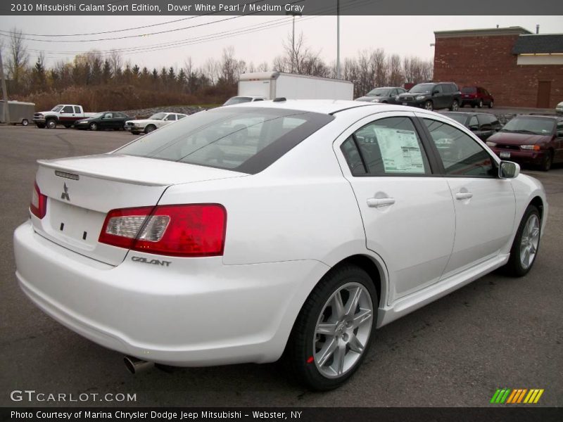 Dover White Pearl / Medium Gray 2010 Mitsubishi Galant Sport Edition