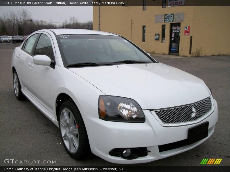 Dover White Pearl / Medium Gray 2010 Mitsubishi Galant Sport Edition