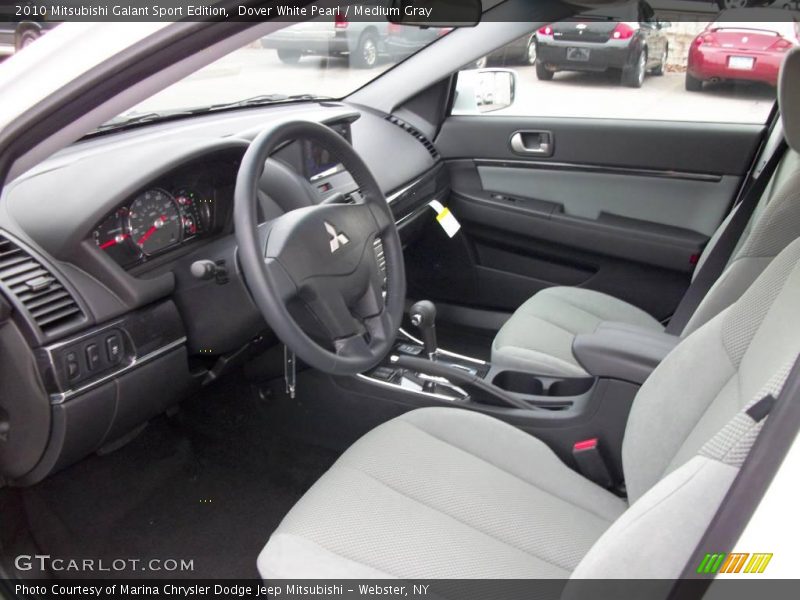 Dover White Pearl / Medium Gray 2010 Mitsubishi Galant Sport Edition