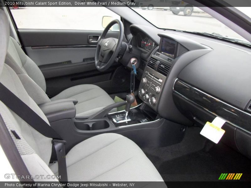 Dover White Pearl / Medium Gray 2010 Mitsubishi Galant Sport Edition