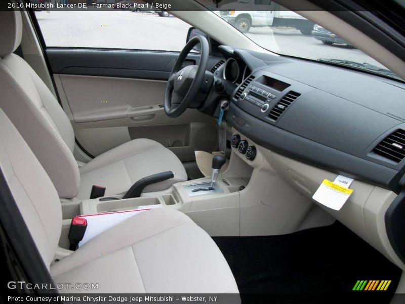 Tarmac Black Pearl / Beige 2010 Mitsubishi Lancer DE