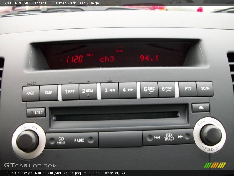 Tarmac Black Pearl / Beige 2010 Mitsubishi Lancer DE