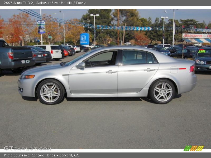 Alabaster Silver Metallic / Ebony 2007 Acura TL 3.2