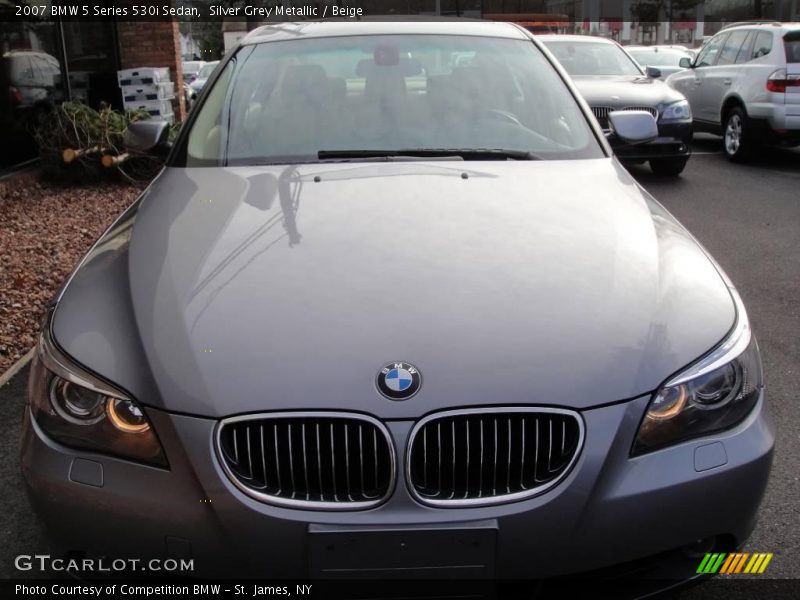 Silver Grey Metallic / Beige 2007 BMW 5 Series 530i Sedan