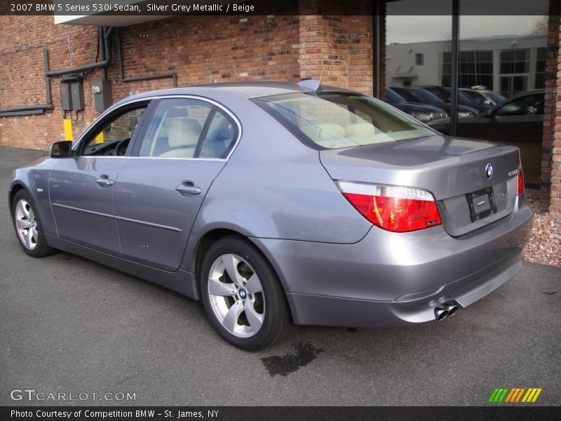 Silver Grey Metallic / Beige 2007 BMW 5 Series 530i Sedan