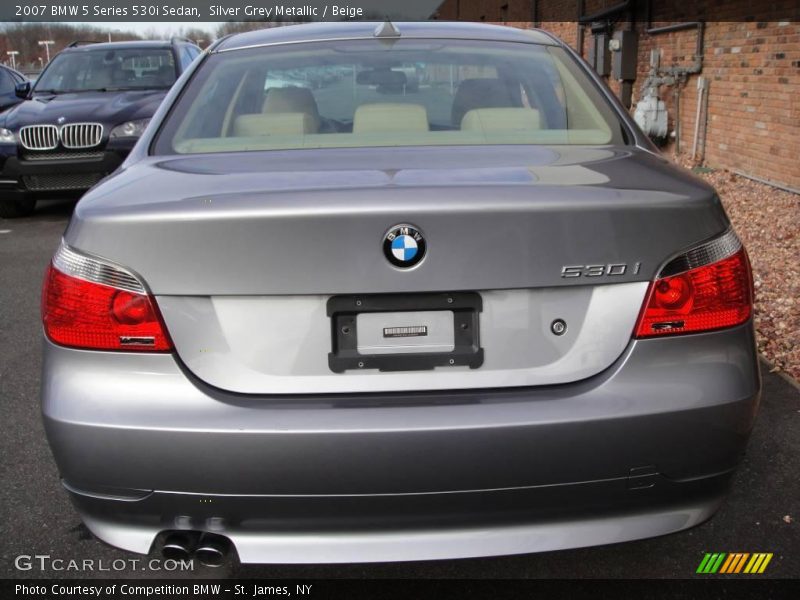 Silver Grey Metallic / Beige 2007 BMW 5 Series 530i Sedan