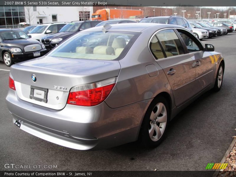 Silver Grey Metallic / Beige 2007 BMW 5 Series 530i Sedan