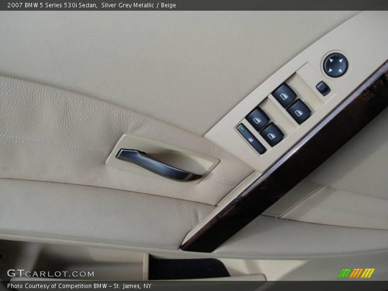 Silver Grey Metallic / Beige 2007 BMW 5 Series 530i Sedan