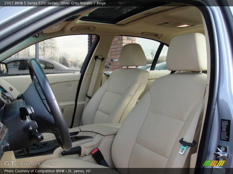 Silver Grey Metallic / Beige 2007 BMW 5 Series 530i Sedan