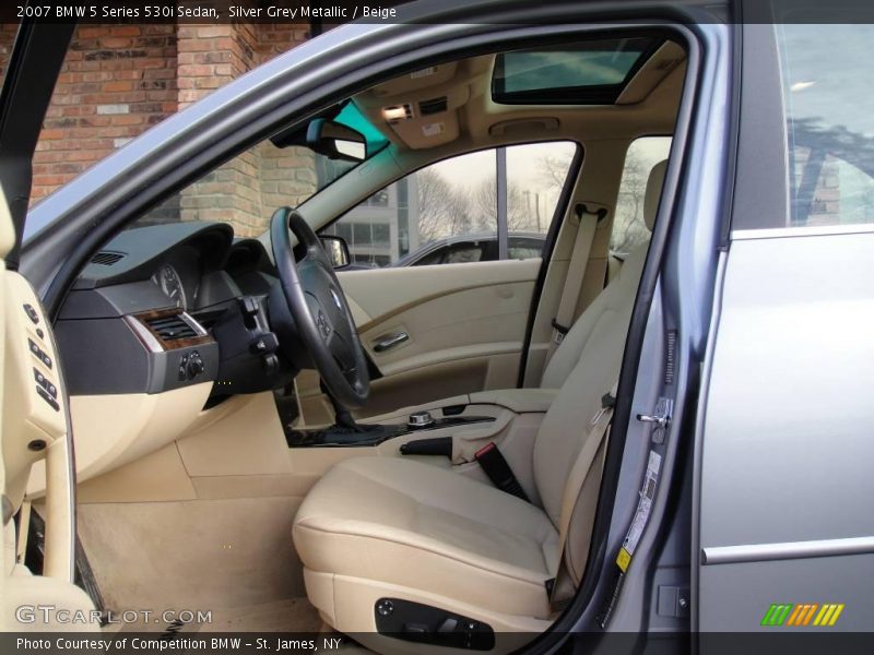 Silver Grey Metallic / Beige 2007 BMW 5 Series 530i Sedan
