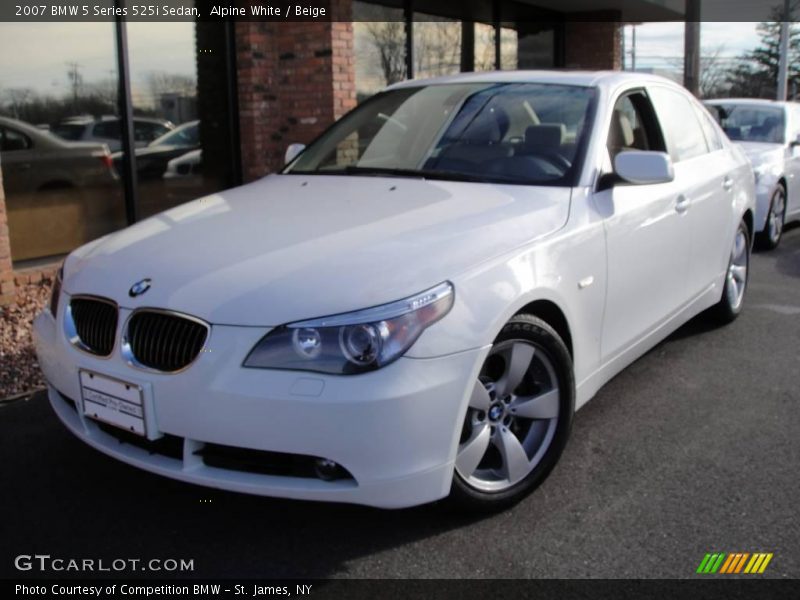 Alpine White / Beige 2007 BMW 5 Series 525i Sedan