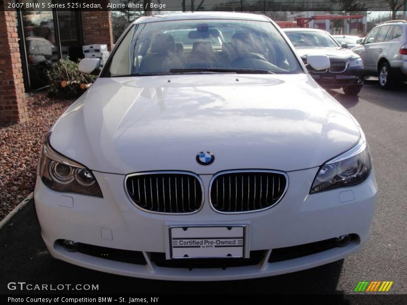 Alpine White / Beige 2007 BMW 5 Series 525i Sedan