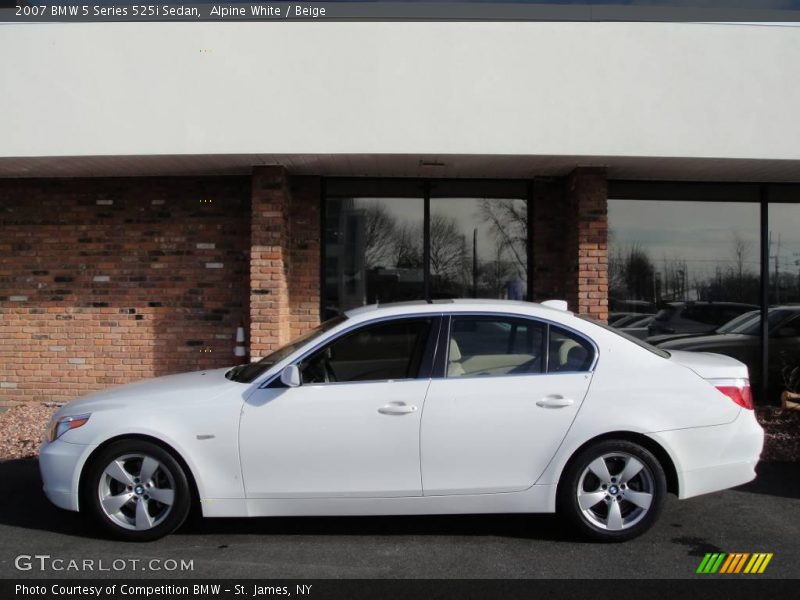 Alpine White / Beige 2007 BMW 5 Series 525i Sedan