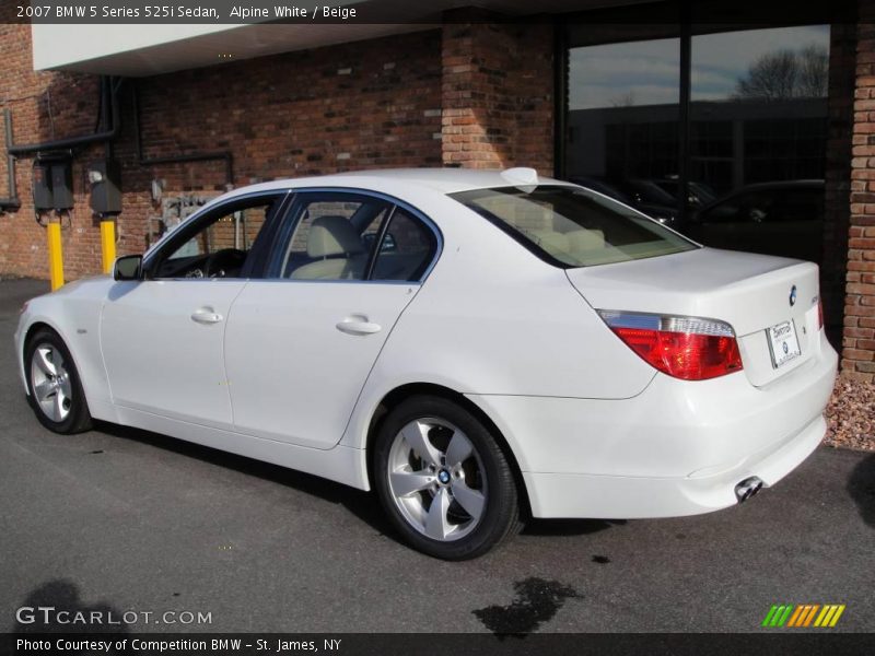Alpine White / Beige 2007 BMW 5 Series 525i Sedan