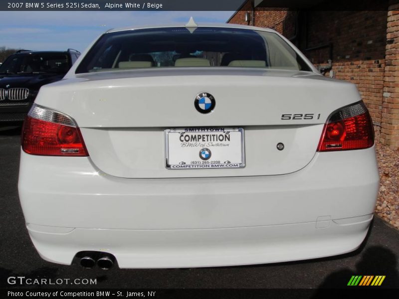 Alpine White / Beige 2007 BMW 5 Series 525i Sedan